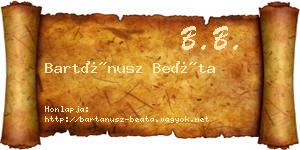 Bartánusz Beáta névjegykártya